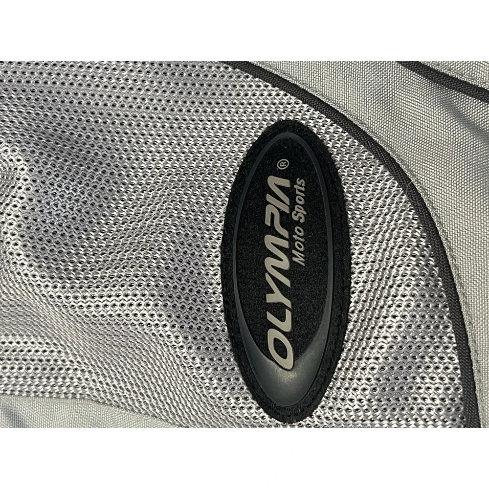 Olympia Moto Sports Jacket Motorcycle MED Cordura Reflective Silver Armored